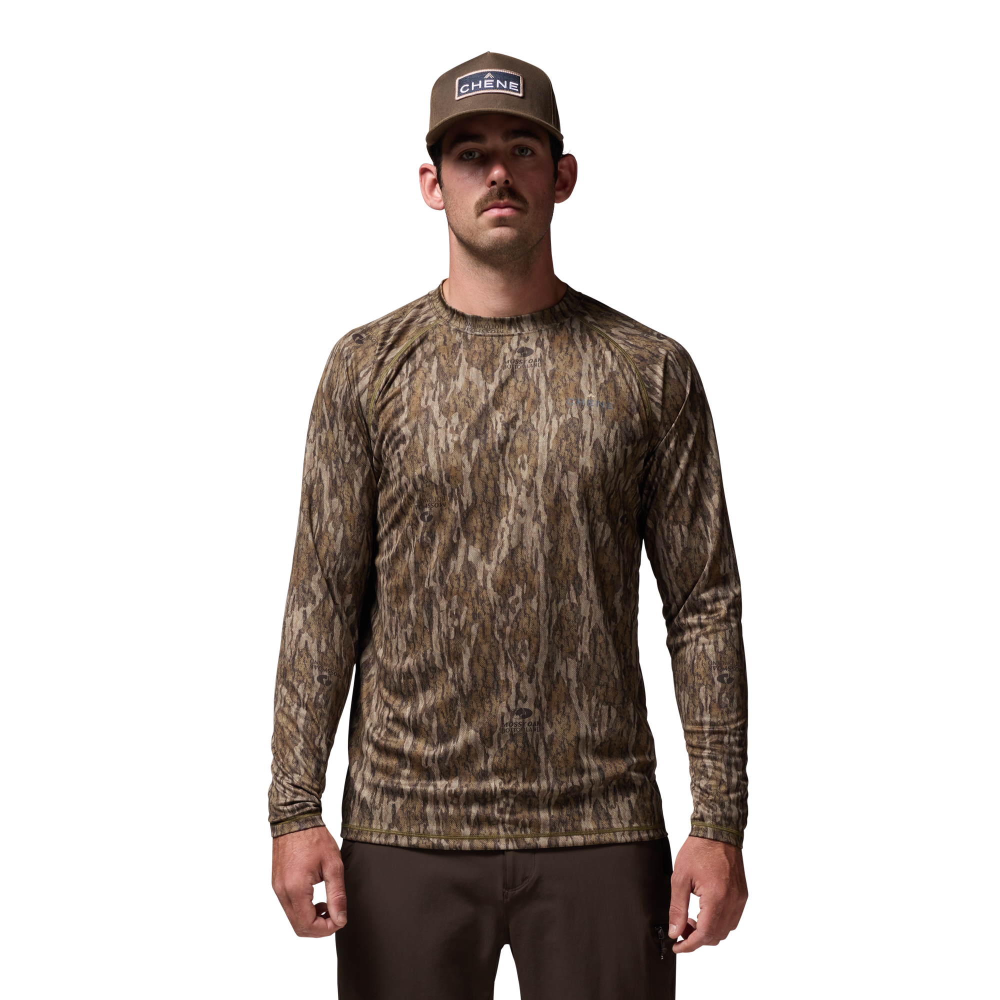 Vale 105 Synthetic Crew L/S in Mossy Oak Original Treestand, on model #mossy_oak_original_treestand