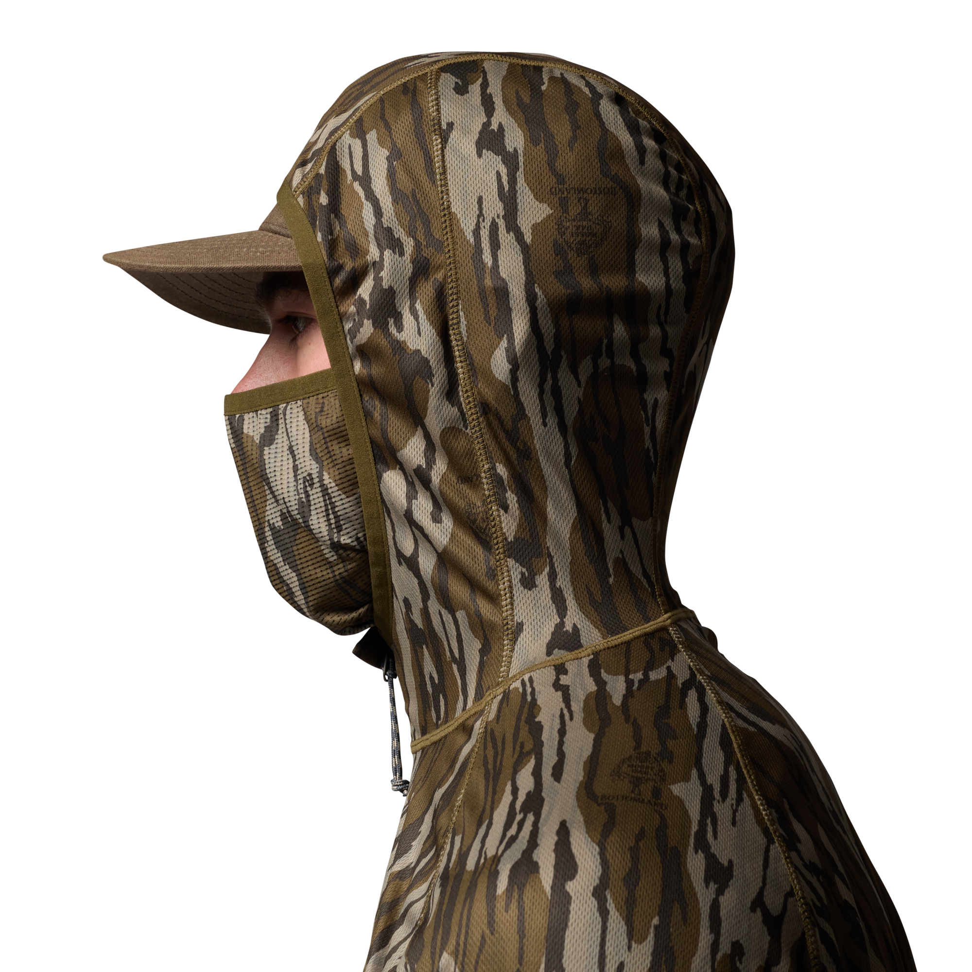 Vale 105 Synthetic Hoodie in Mossy Oak Original Bottomland, on model #mossy_oak_original_bottomland