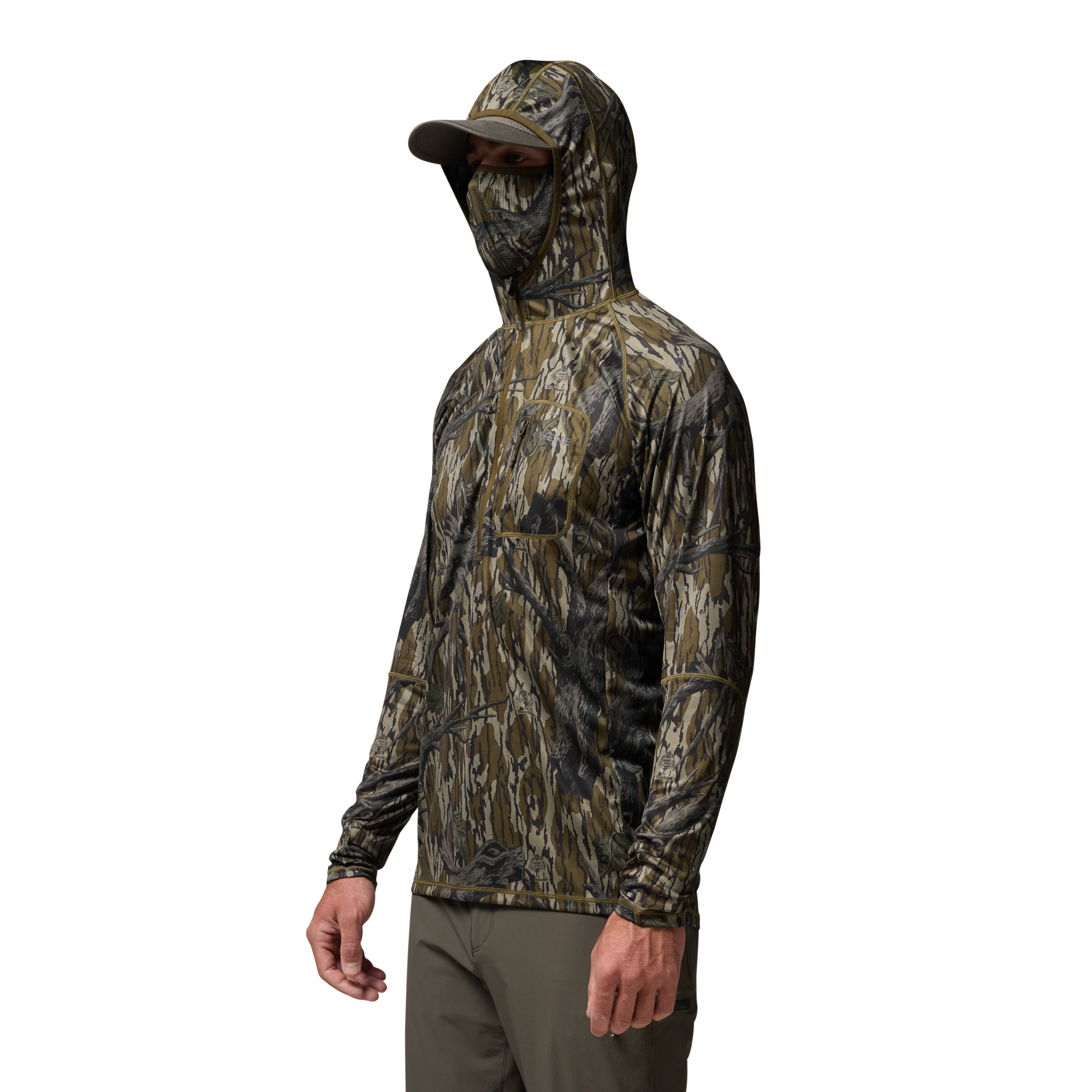 Vale 105 Synthetic Hoodie in Mossy Oak Original Treestand, on model #mossy_oak_original_treestand