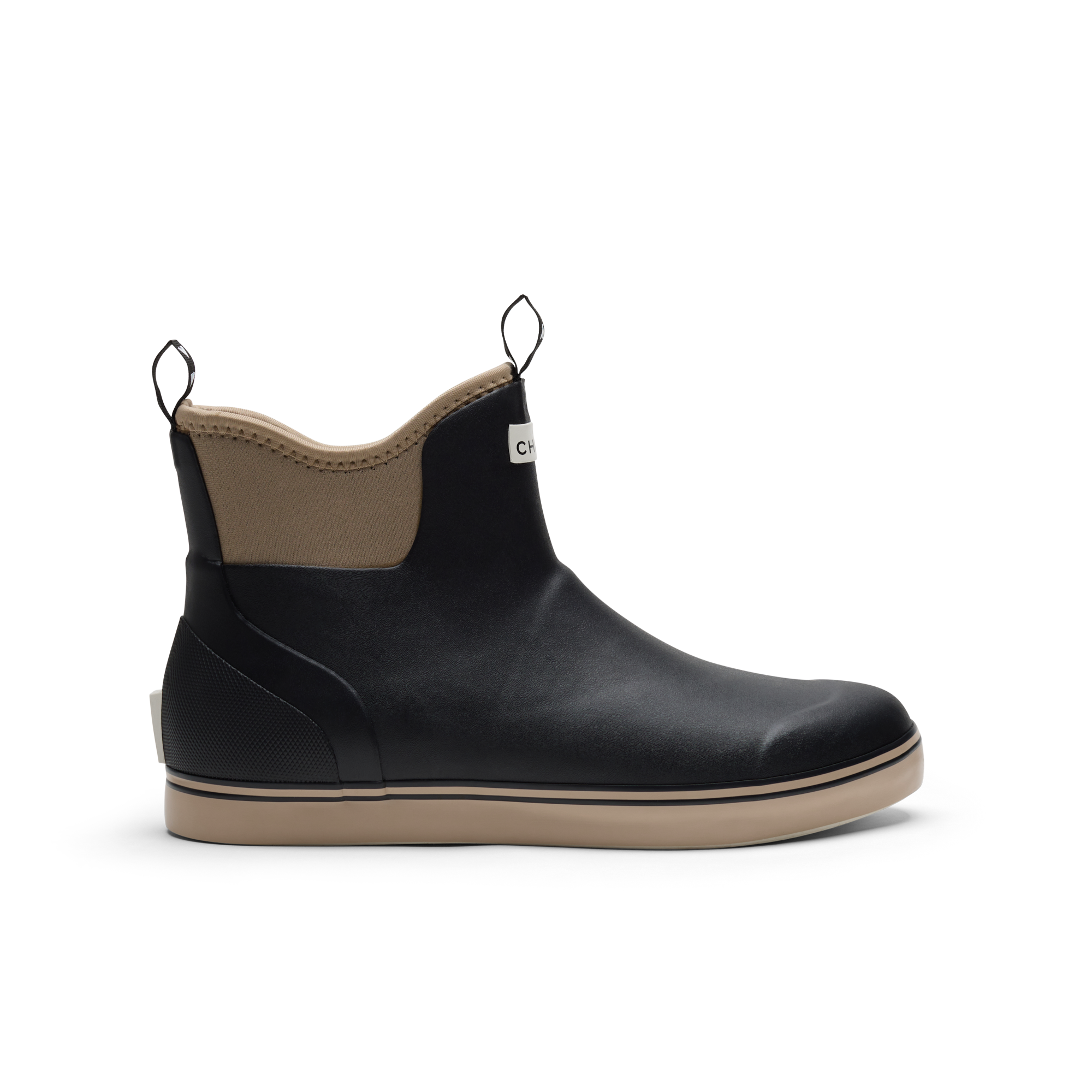 Scout Deck Boot in Black / Tan, product #black_/_tan