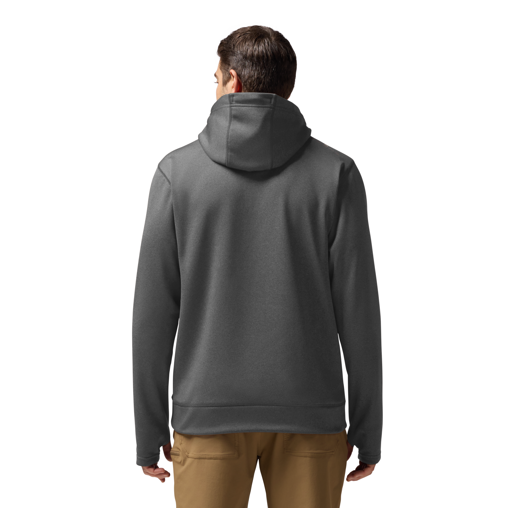Performance Hoodie in Heather Gray, on model #heather_gray