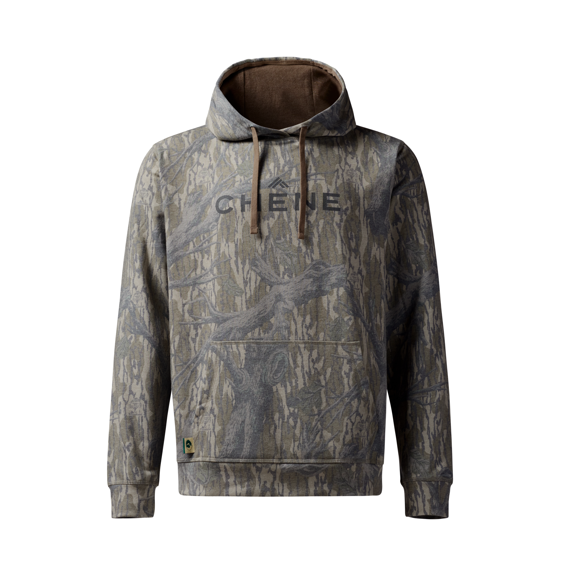 Washed Out Camo Logo Hoodie in Mossy Oak Original Treestand, front view #mossy_oak_original_treestand