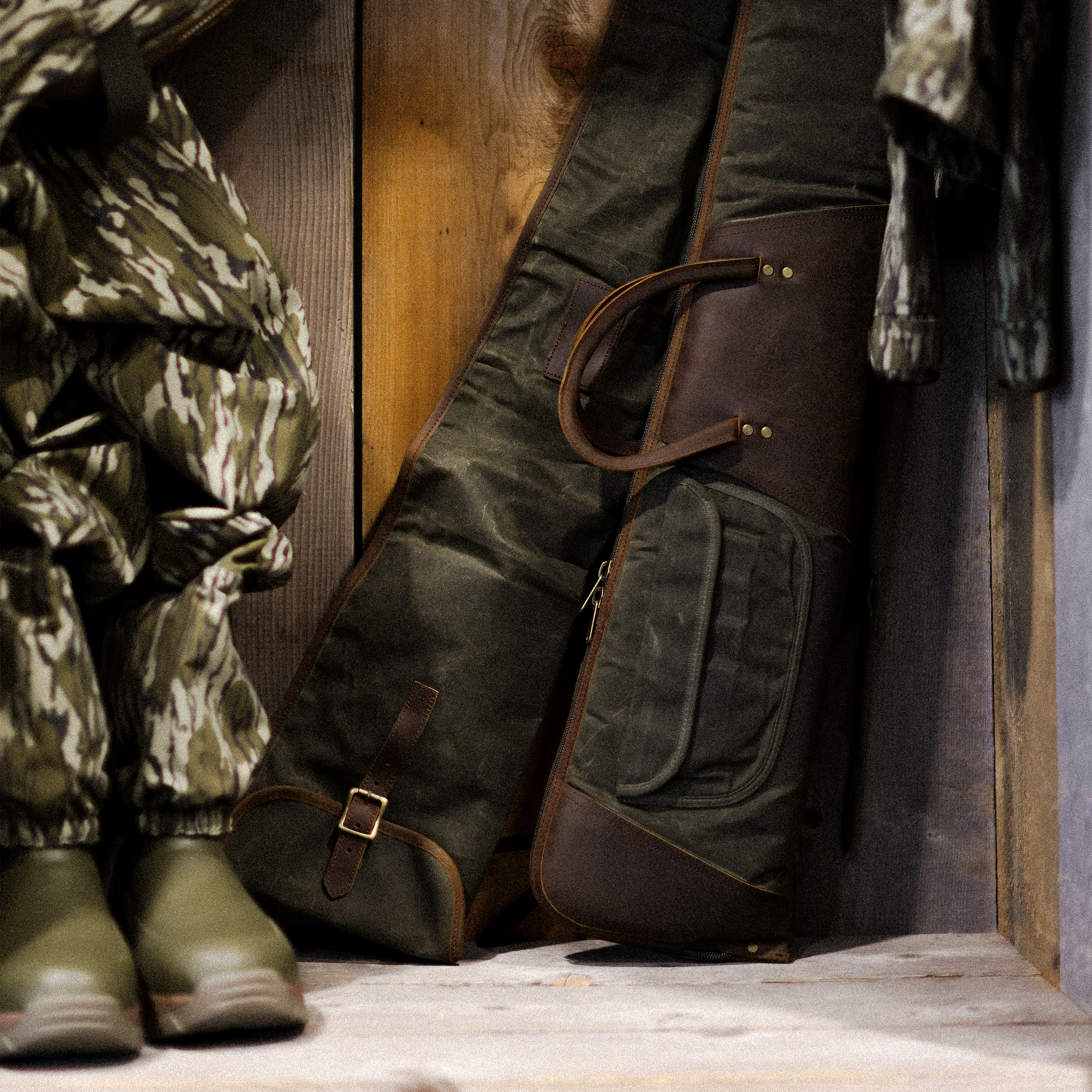 Waxed Canvas Gun Sleeve with Strap