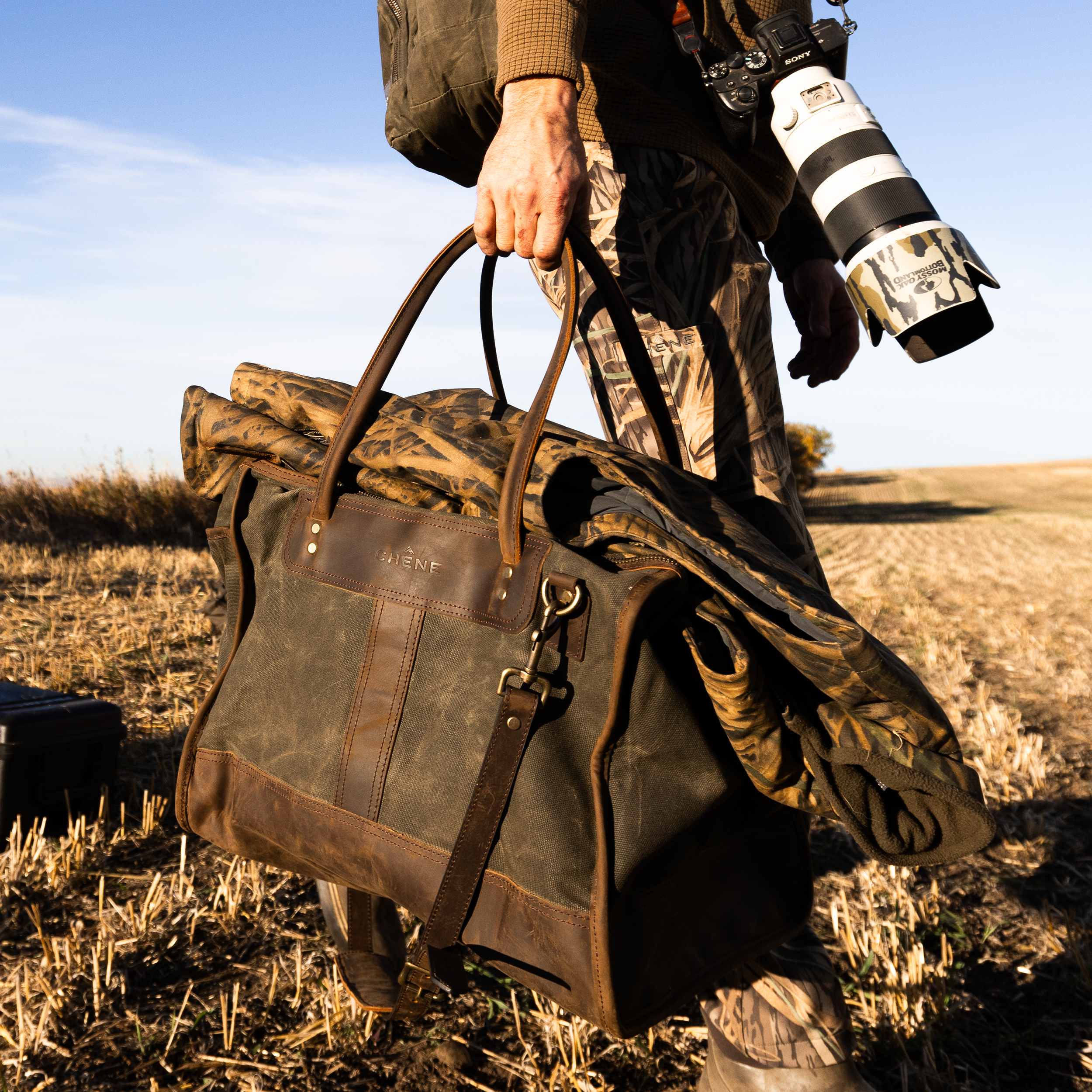 Waxed Canvas Square Duffle Bag