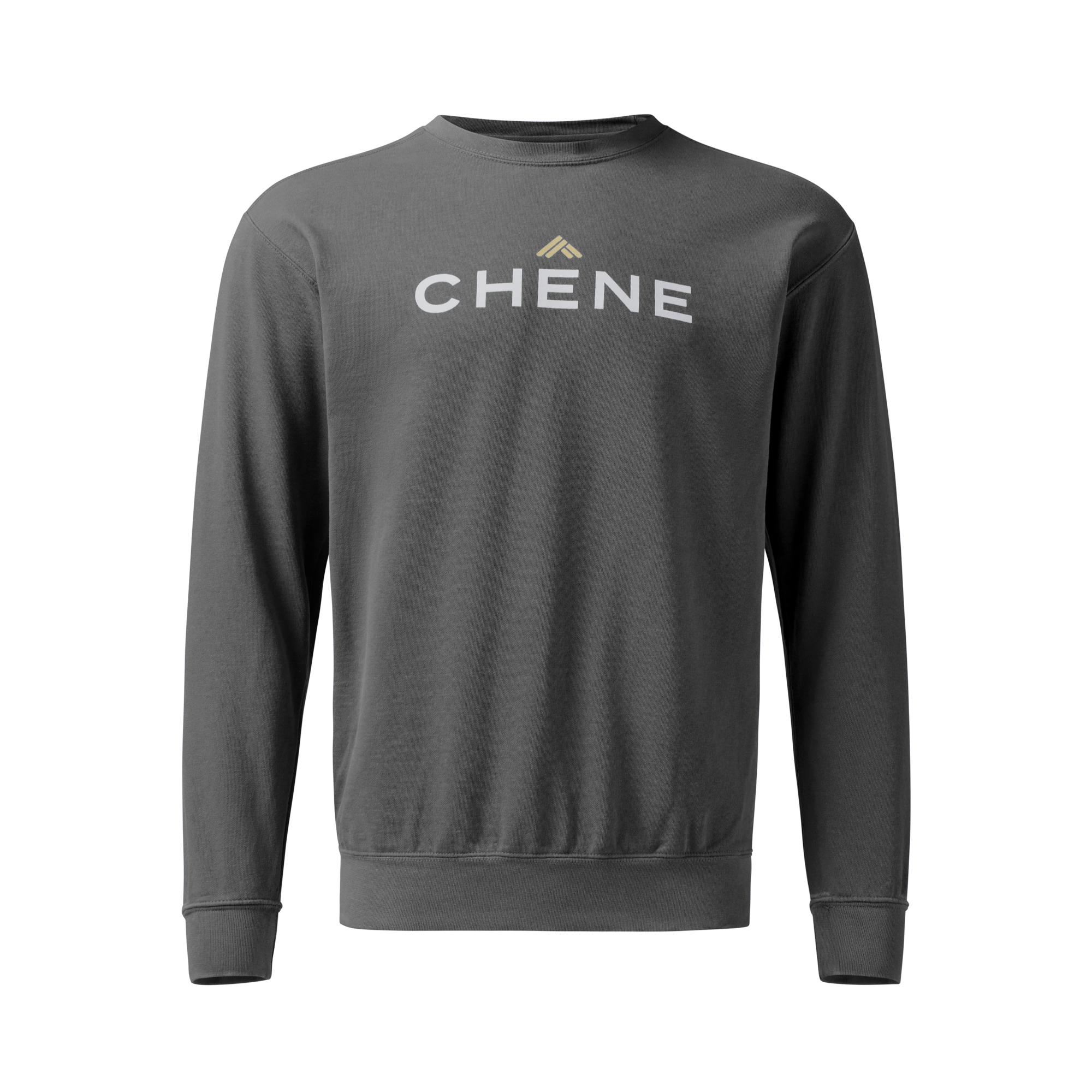 Comfort Colors Sweatshirt in Pepper, front view #pepper
