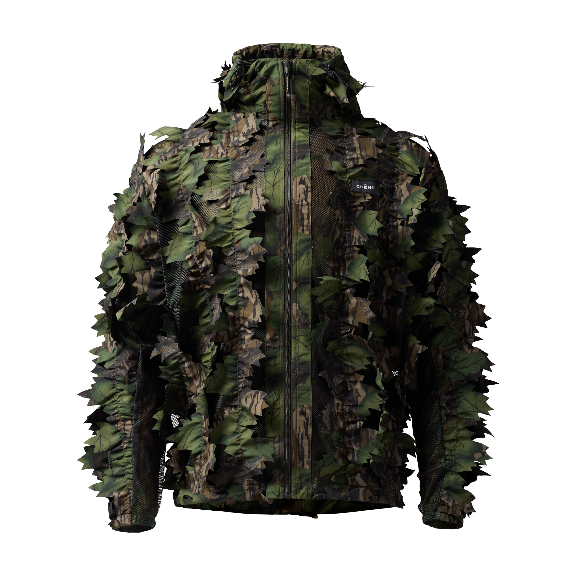 Deception Leafy Jacket in Mossy Oak Full Foliage, front view #mossy_oak_full_foliage