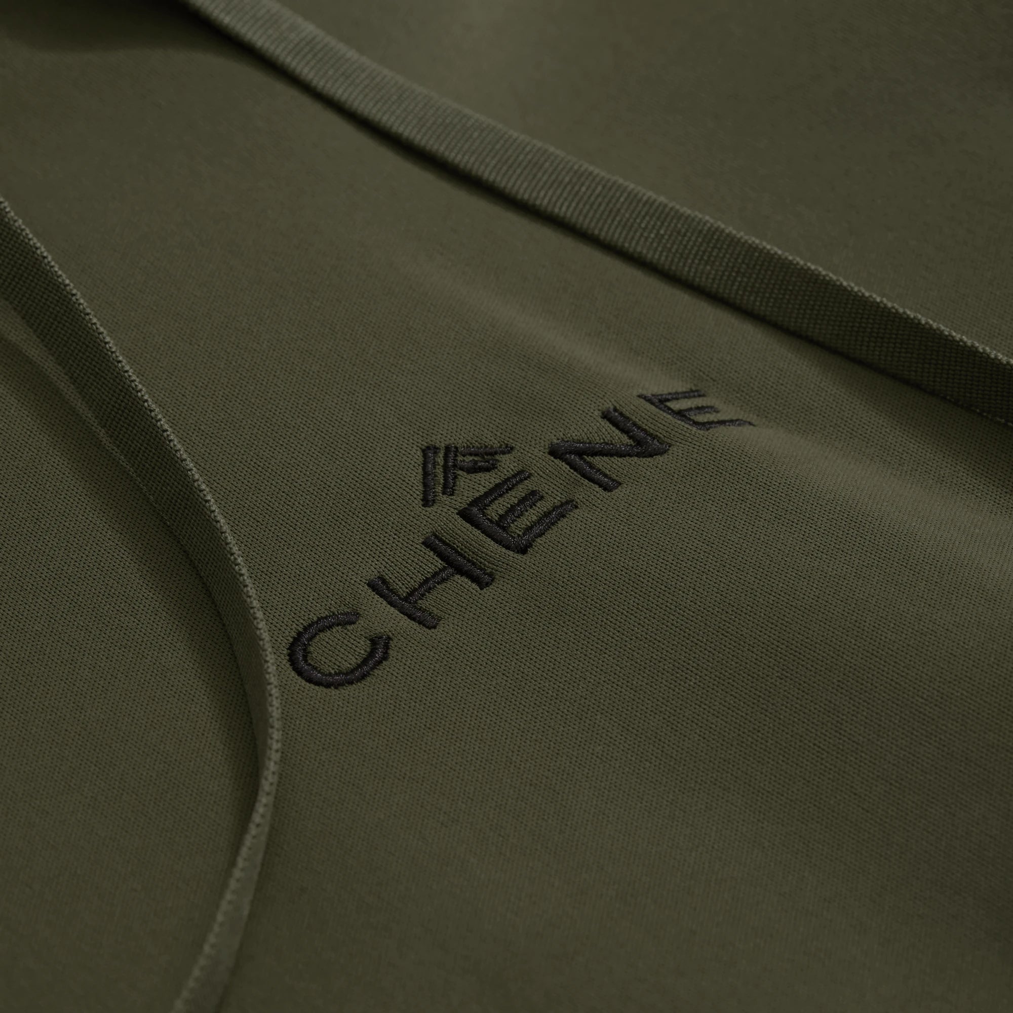 Crossover Hoodie in Cypress, fabric detail #cypress
