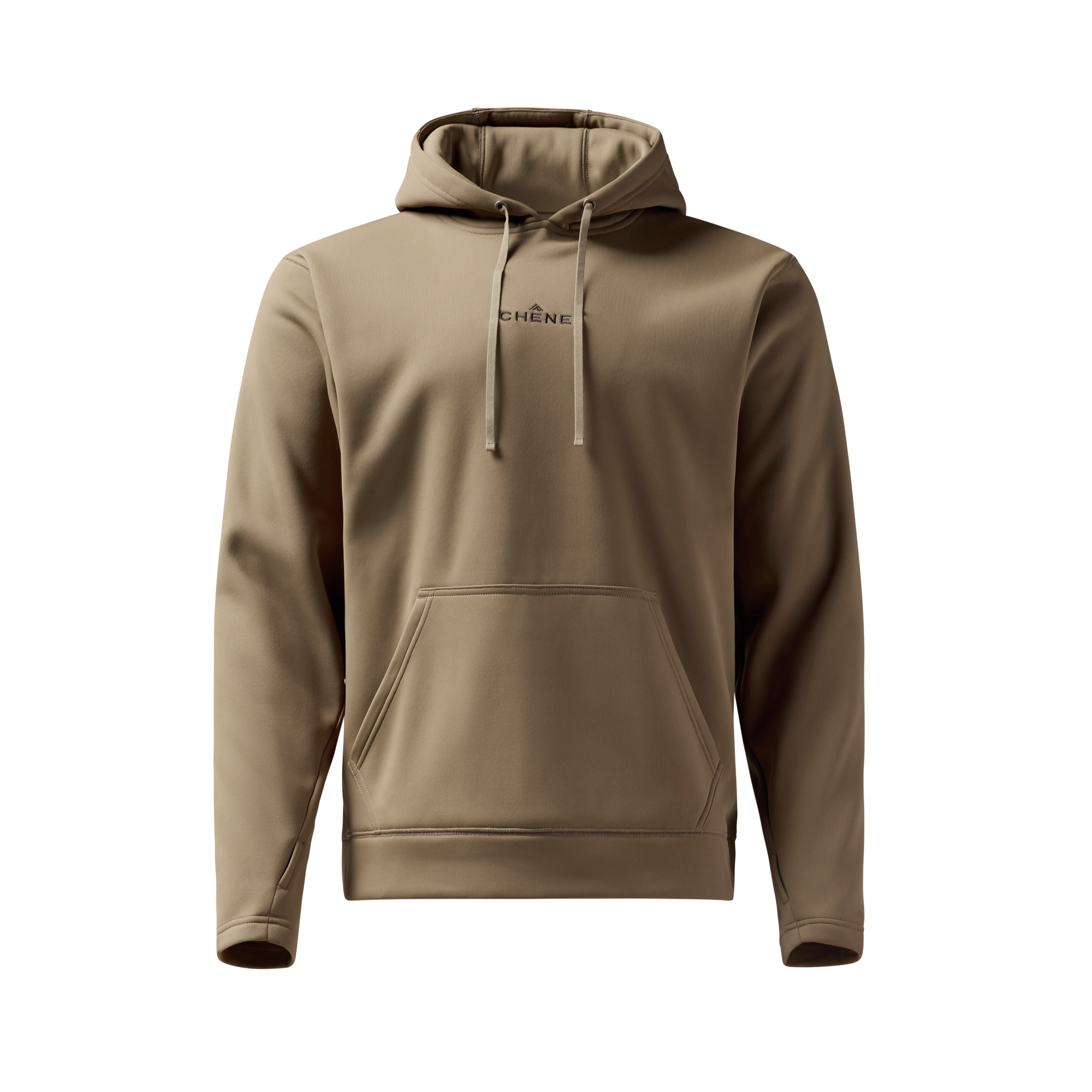 Crossover Hoodie in Field Khaki, front view #field_khaki
