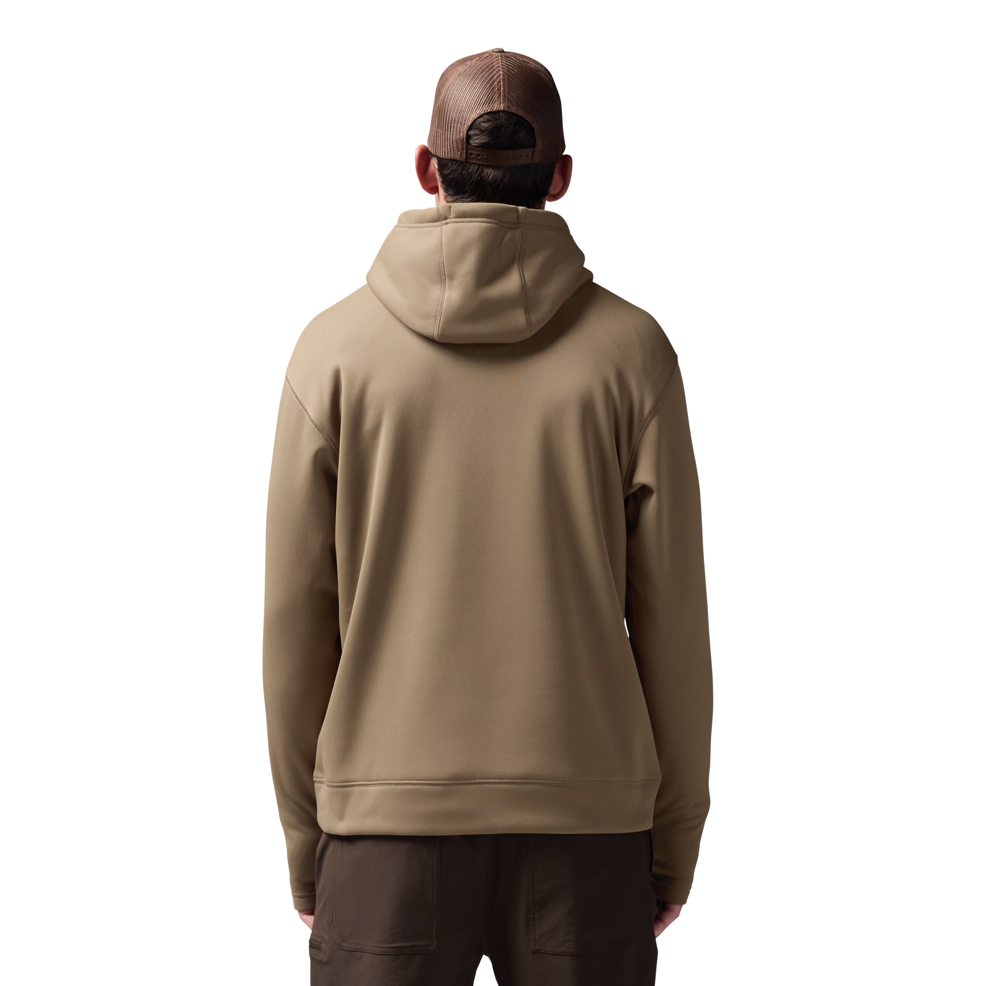 Crossover Hoodie in Field Khaki, on model #field_khaki