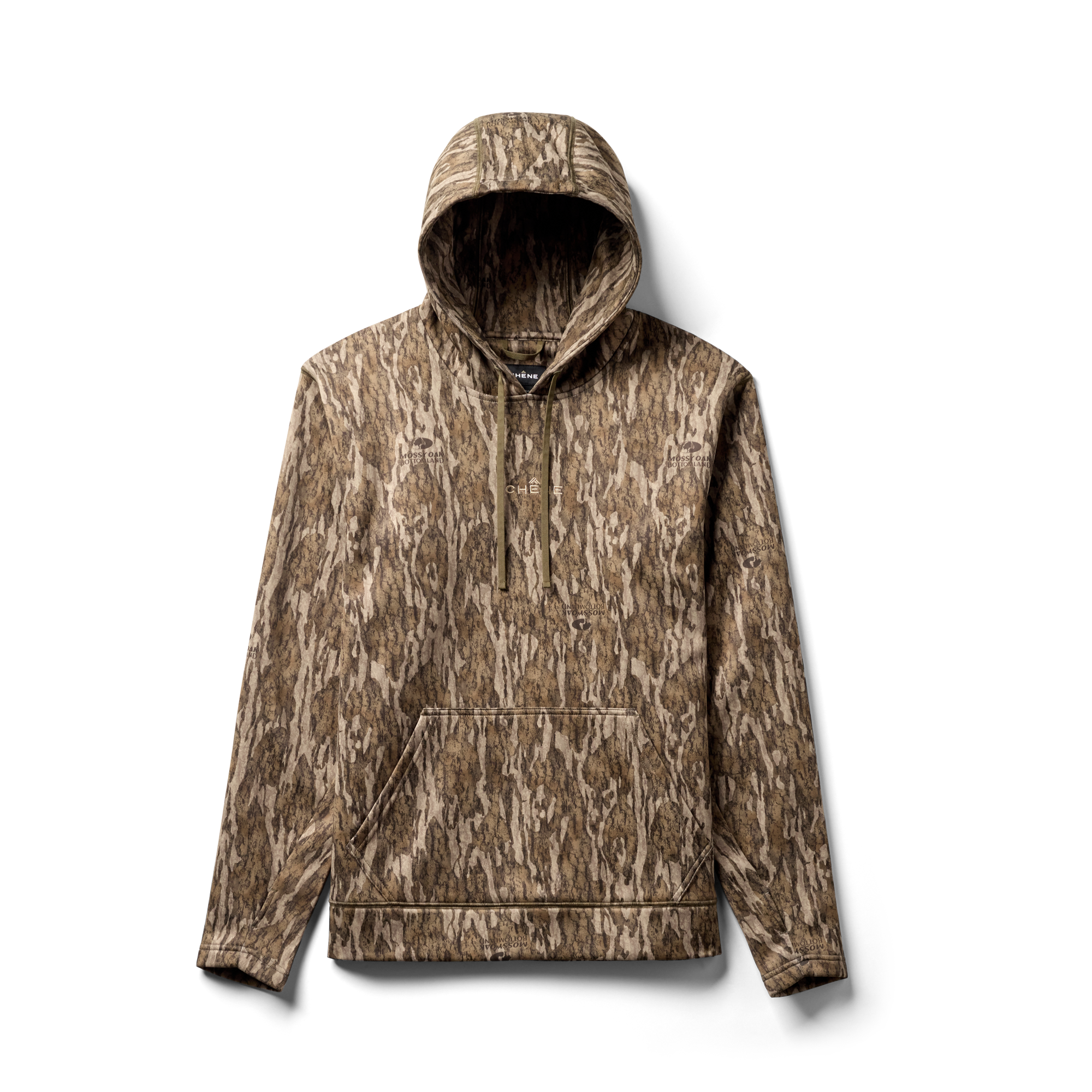 Crossover Hoodie in Mossy Oak Bottomland, flat lay #mossy_oak_bottomland