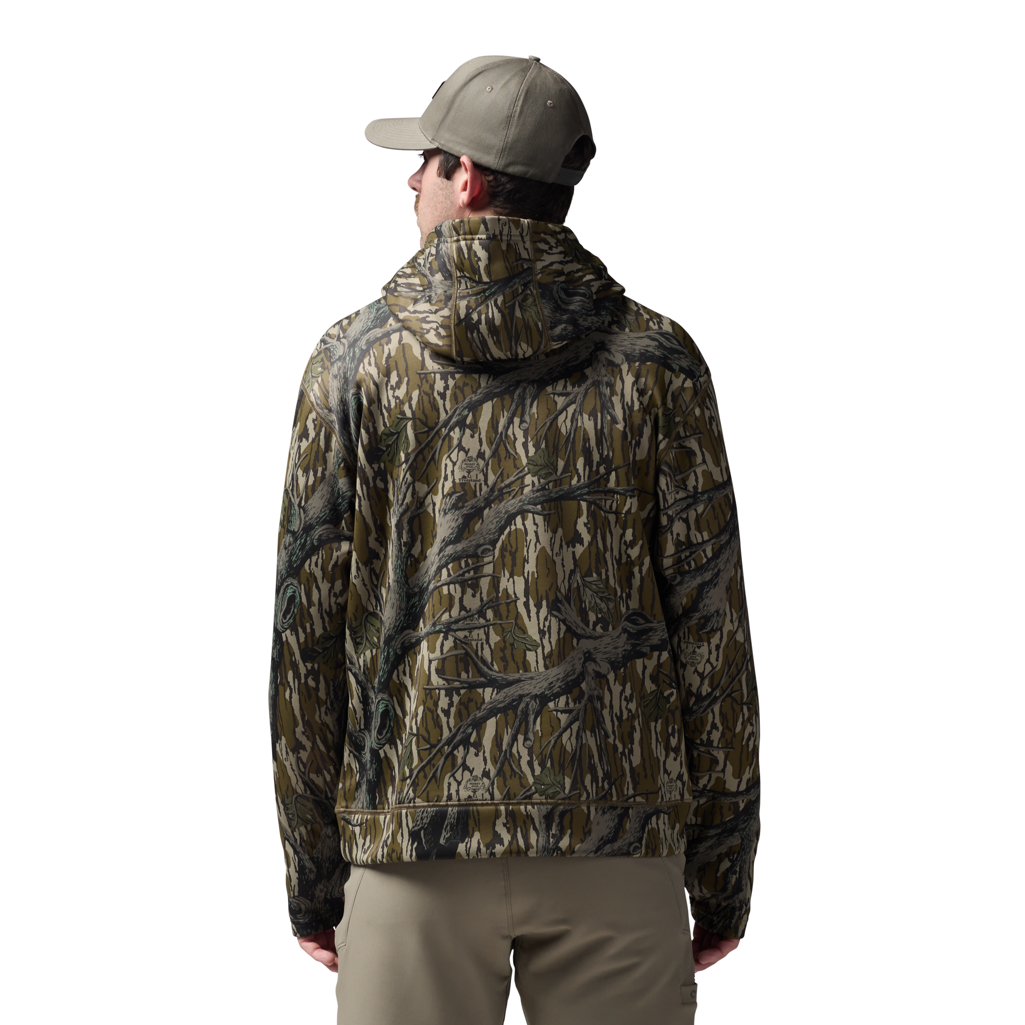 Crossover Hoodie in Mossy Oak Original Treestand, on model #mossy_oak_original_treestand