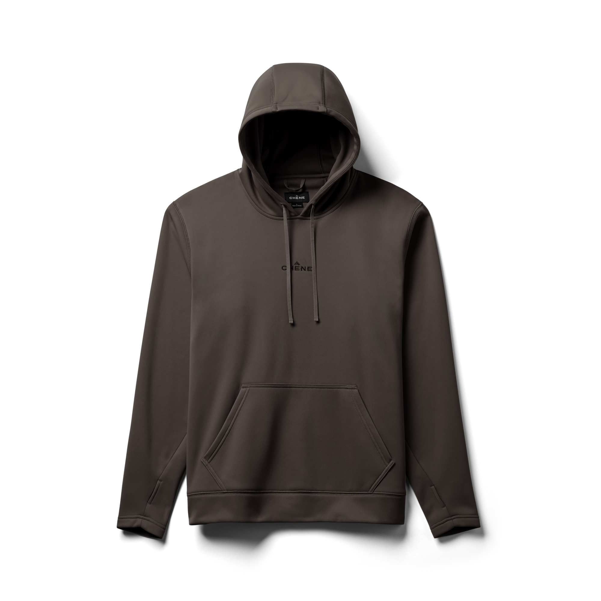 Crossover Hoodie in Mud, flat lay #mud