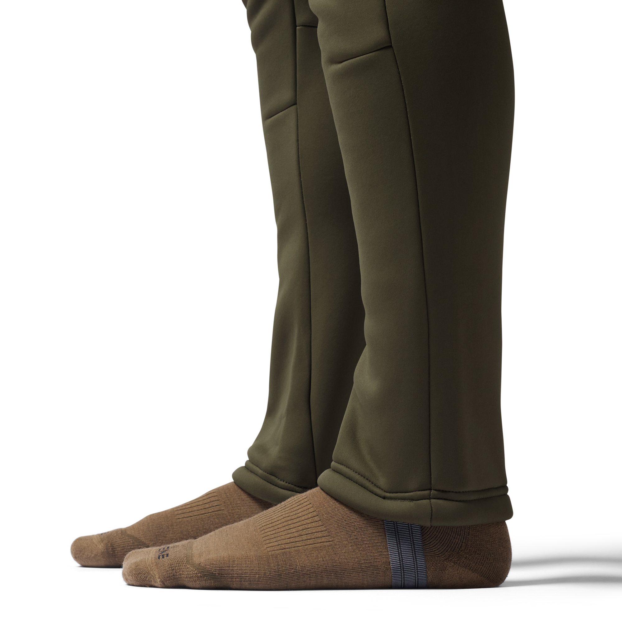 Sherpa Fleece Wader Pant in Olive, on model #olive