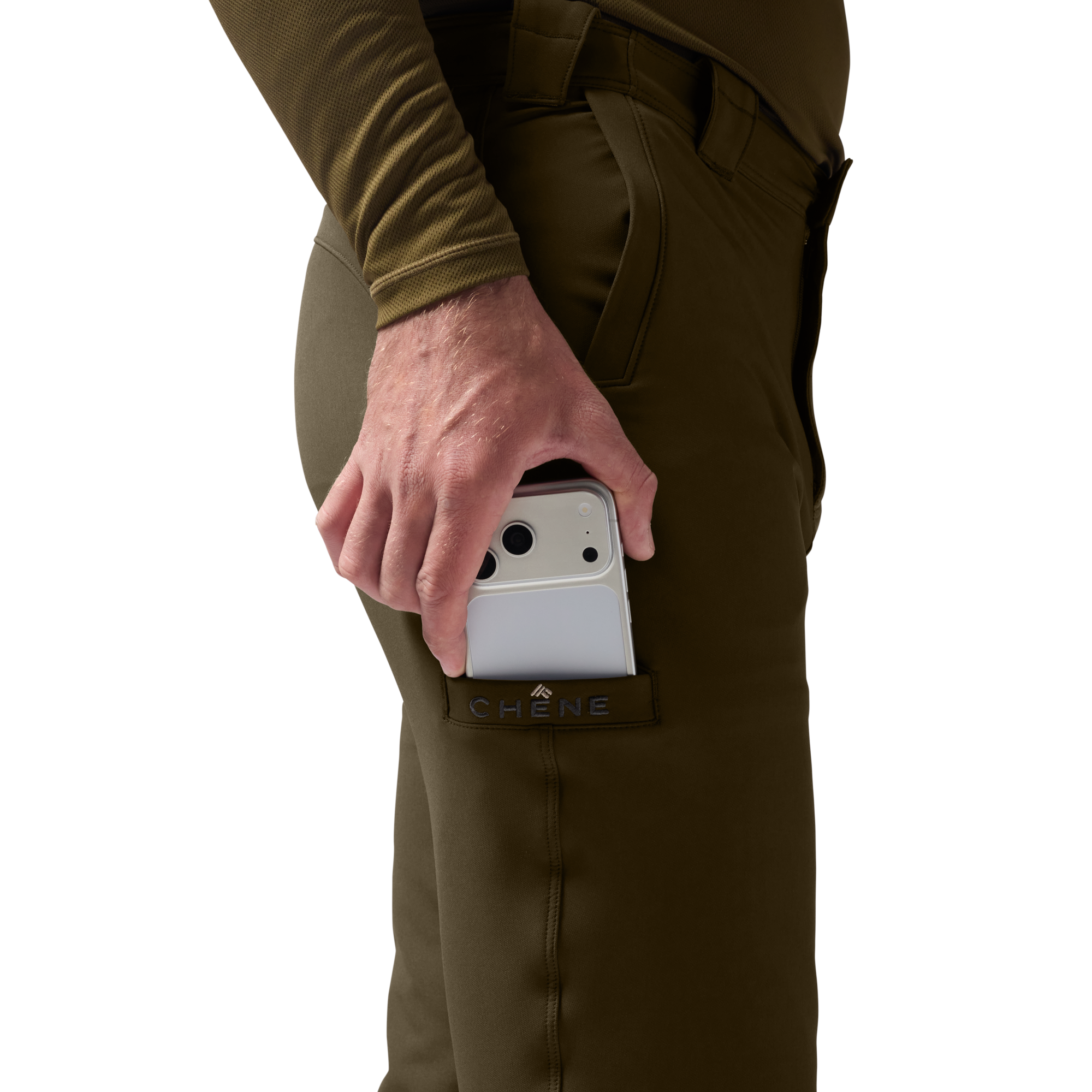 Field Pant in Olive, on model #olive
