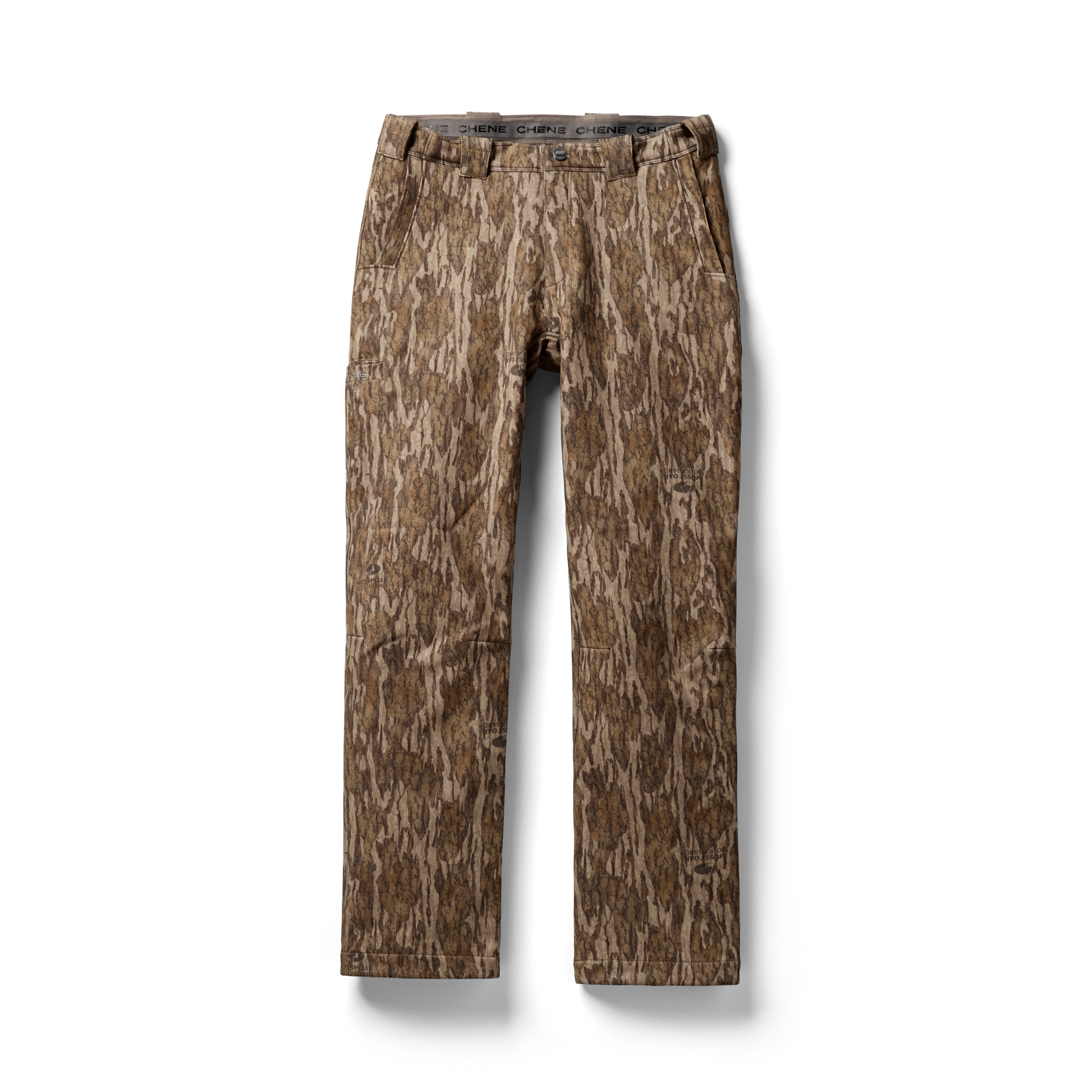 Bonded Fleece Field Pant in Mossy Oak Bottomland, flat lay #mossy_oak_bottomland