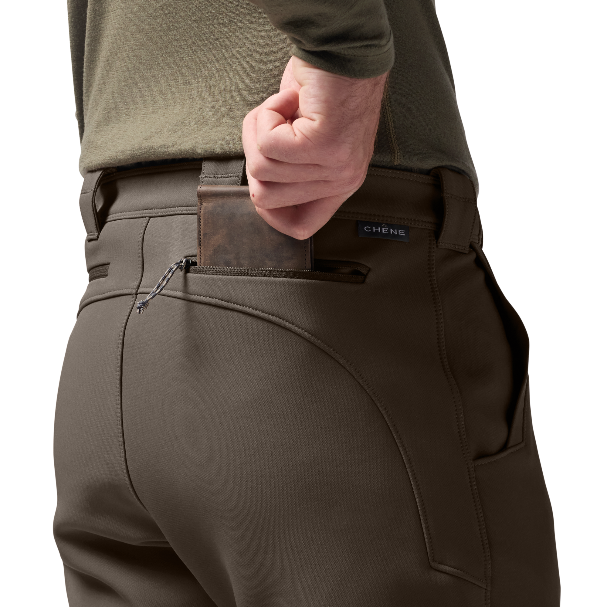Bonded Fleece Field Pant in Tarmac, on model #tarmac