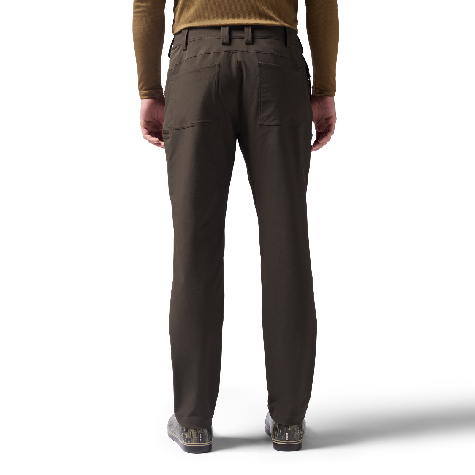 Back view of Scout Pant in mud. #mud