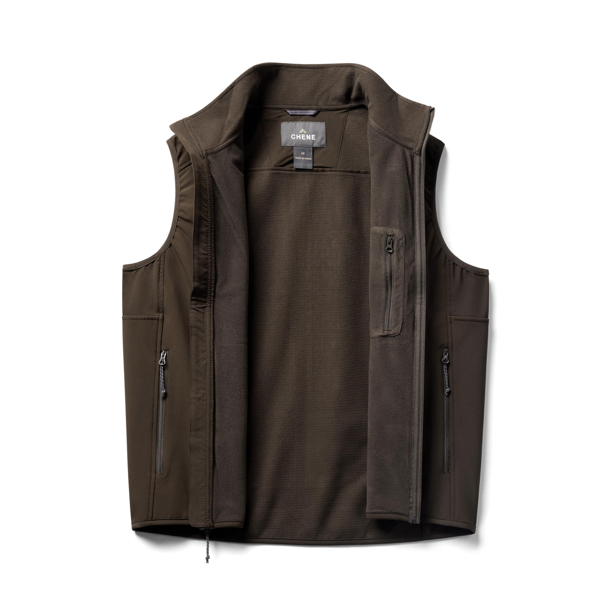 Scout Vest in Brown, flat lay #brown