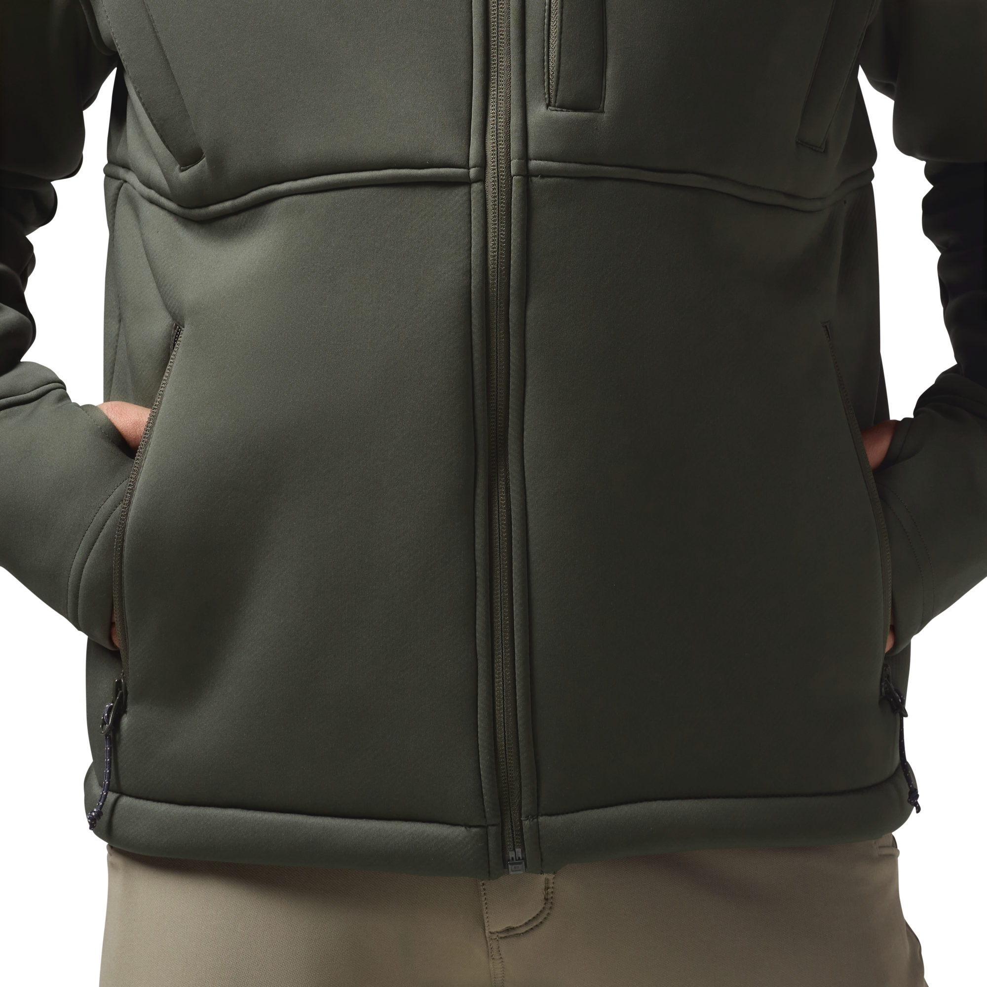 Over/Under Jacket in Cypress, on model #cypress
