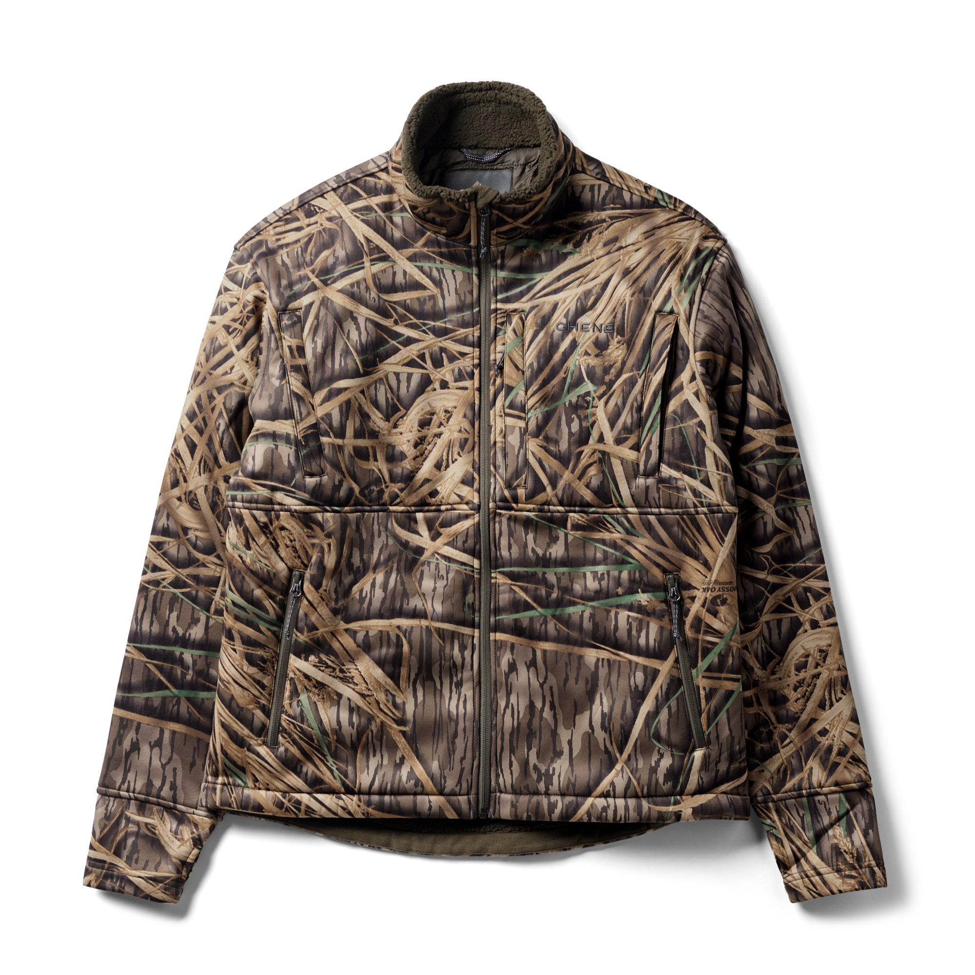 Over/Under Jacket in Mossy Oak Original Shadow Grass, flat lay #mossy_oak_original_shadow_grass