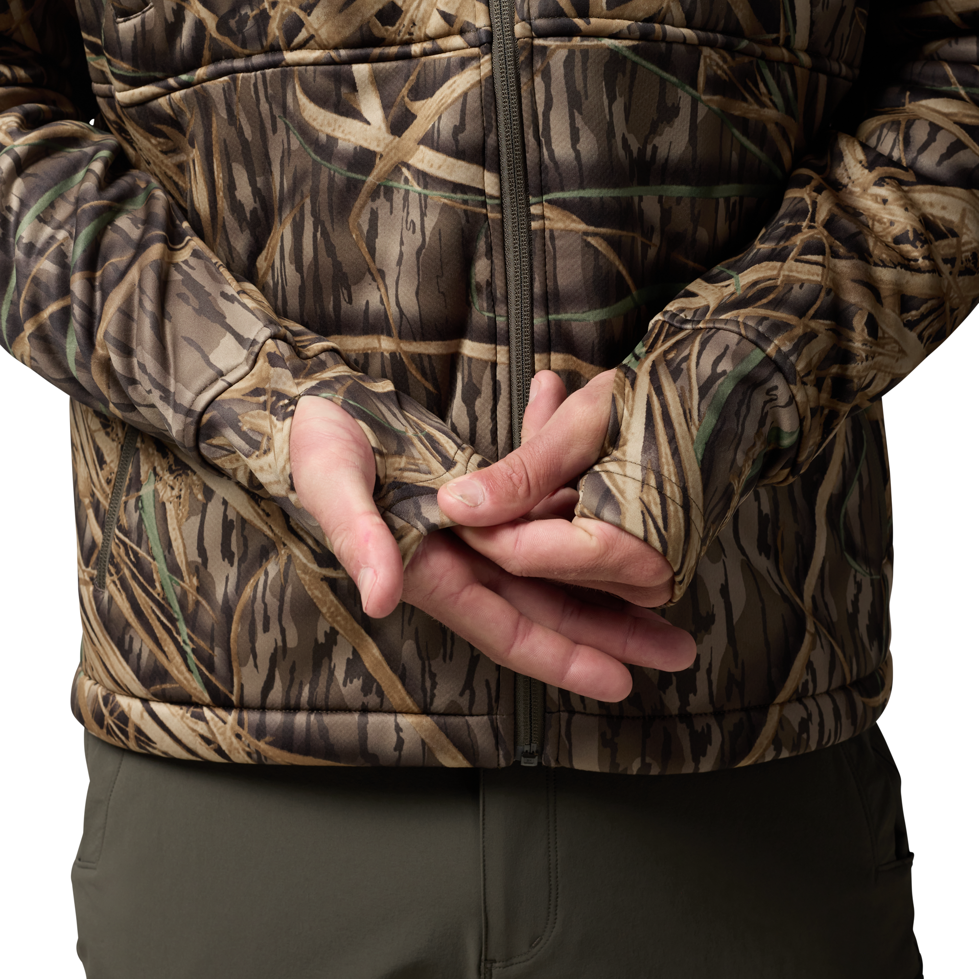 Over/Under Jacket in Mossy Oak Original Shadow Grass, on model #mossy_oak_original_shadow_grass