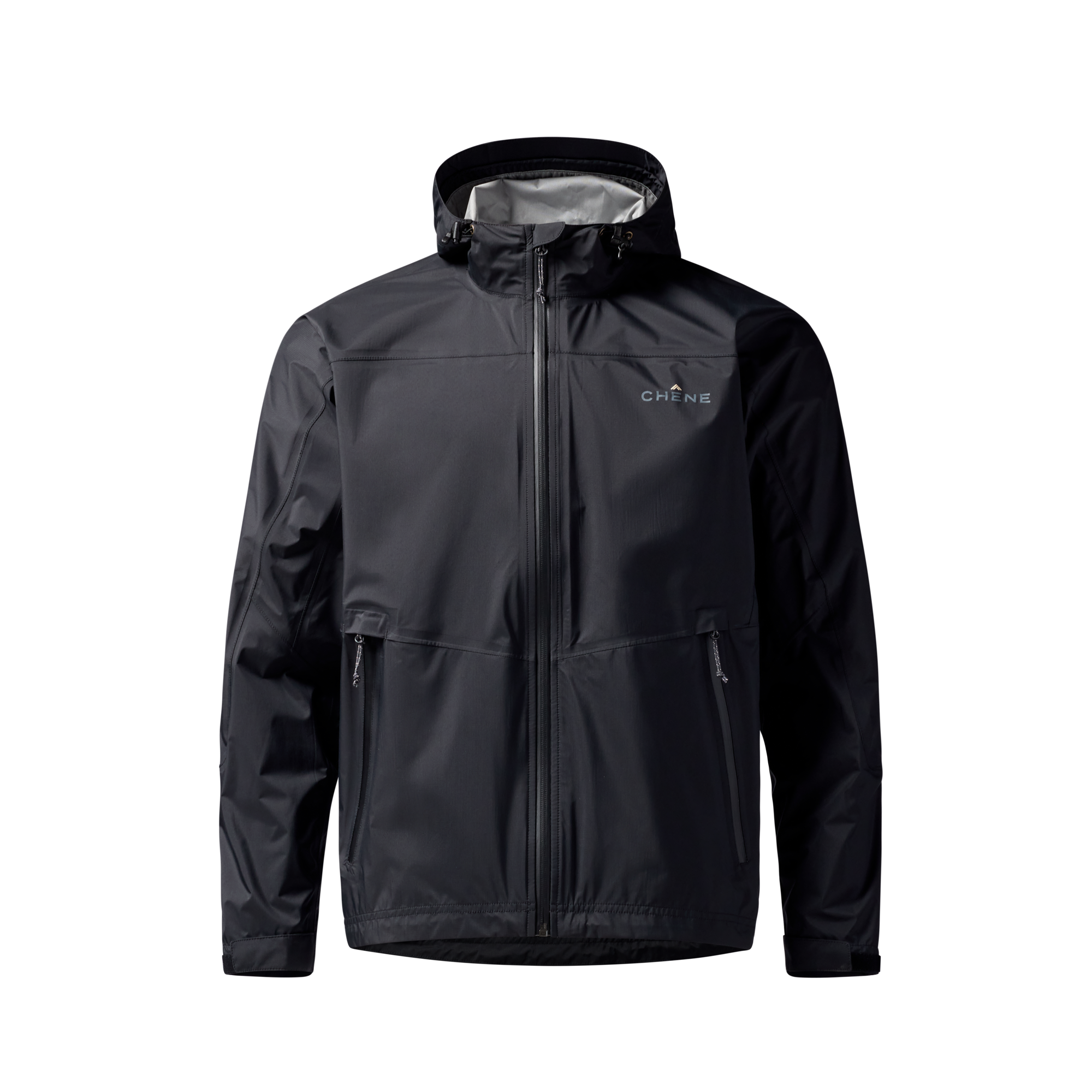 Hydro-Lok Velo Rain Jacket in Black, front view #black