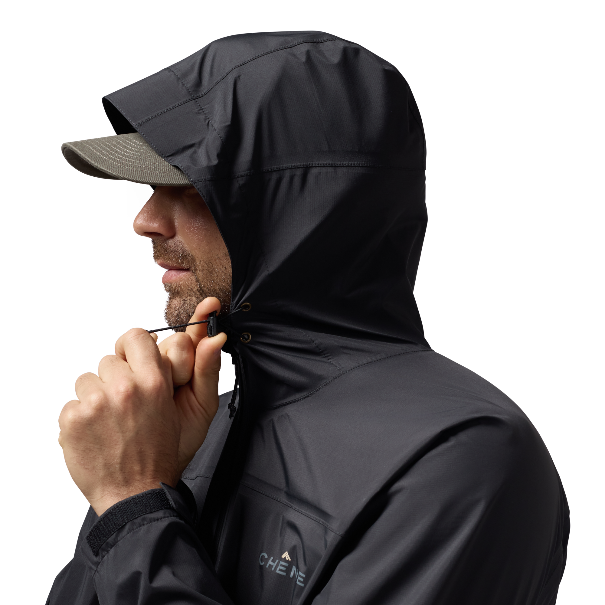Hydro-Lok Velo Rain Jacket in Black, on model #black