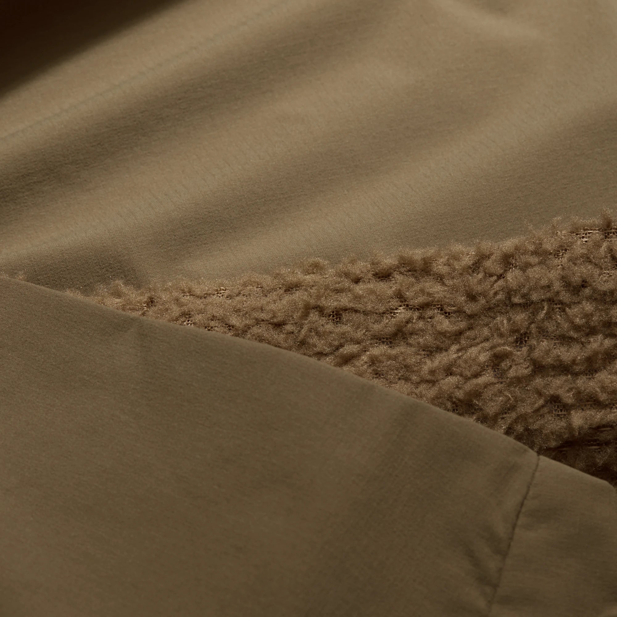 Flux Jacket in Field Khaki, fabric detail #field_khaki