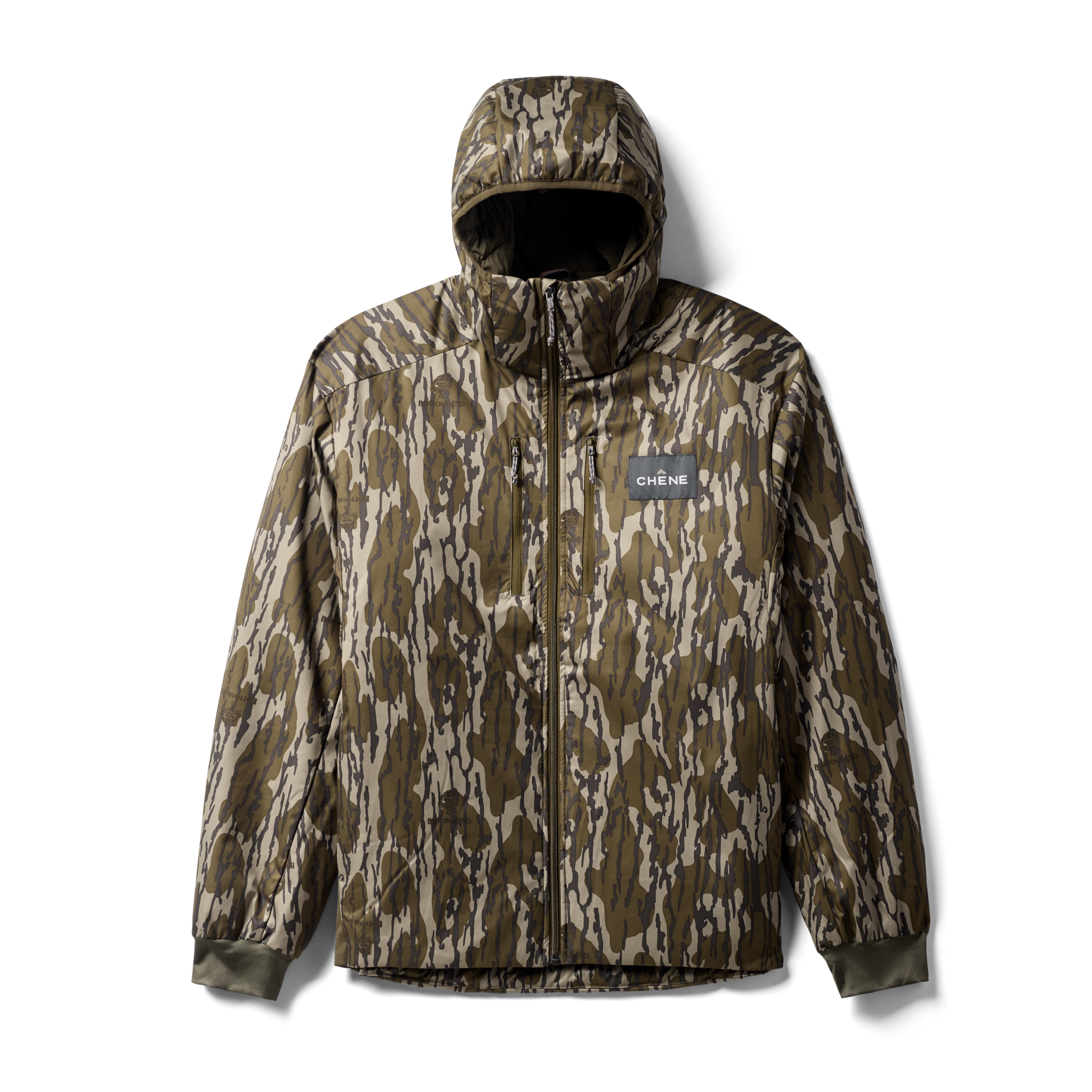 Flyweigh Jacket in Mossy Oak Original Bottomland, flat lay #mossy_oak_original_bottomland