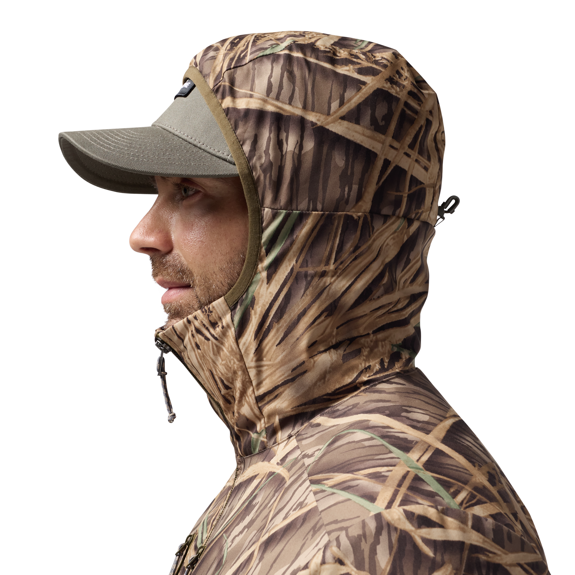 Flyweigh Jacket in Mossy Oak Original Shadow Grass, on model #mossy_oak_original_shadow_grass