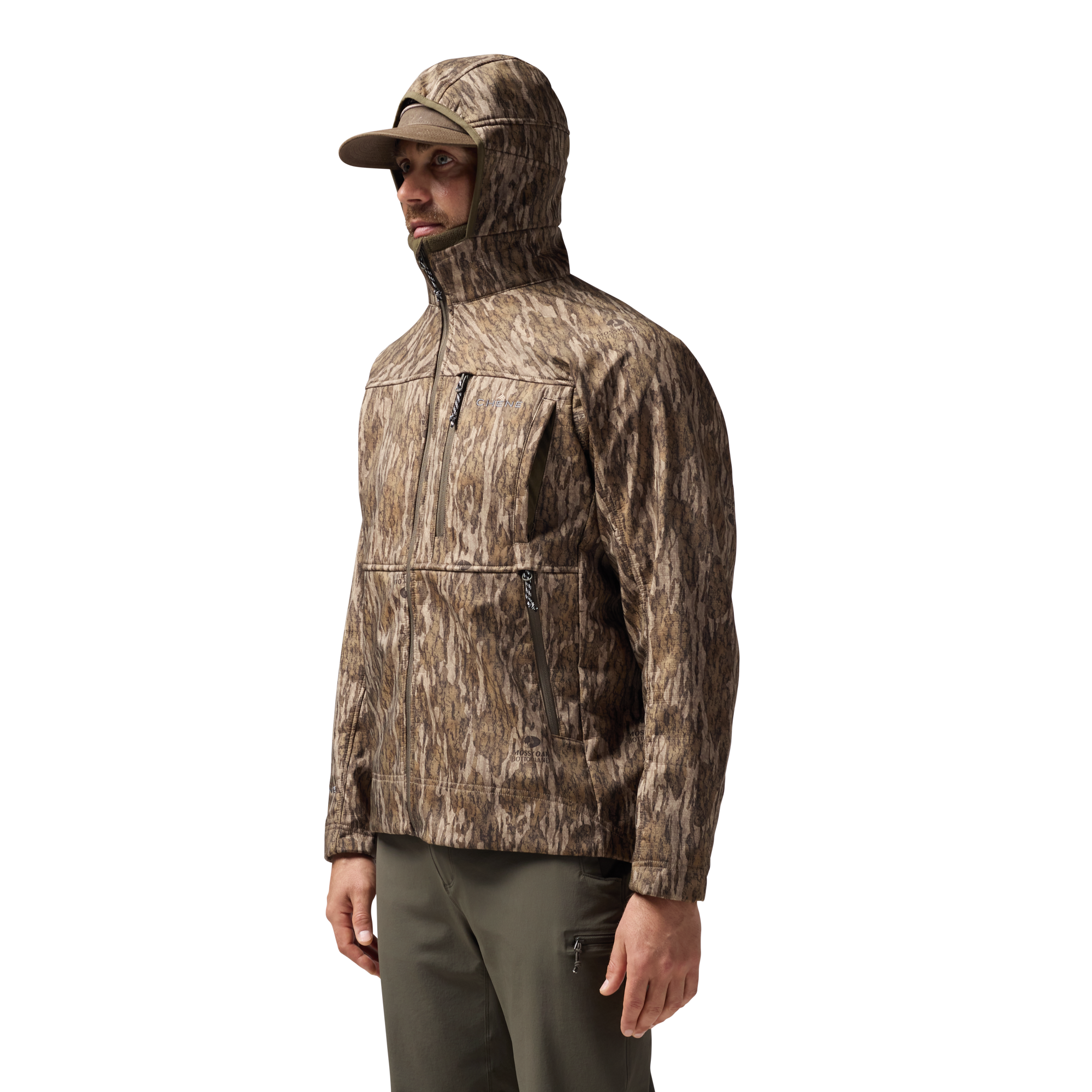 Scout Jacket in Mossy Oak Bottomland, on model #mossy_oak_bottomland