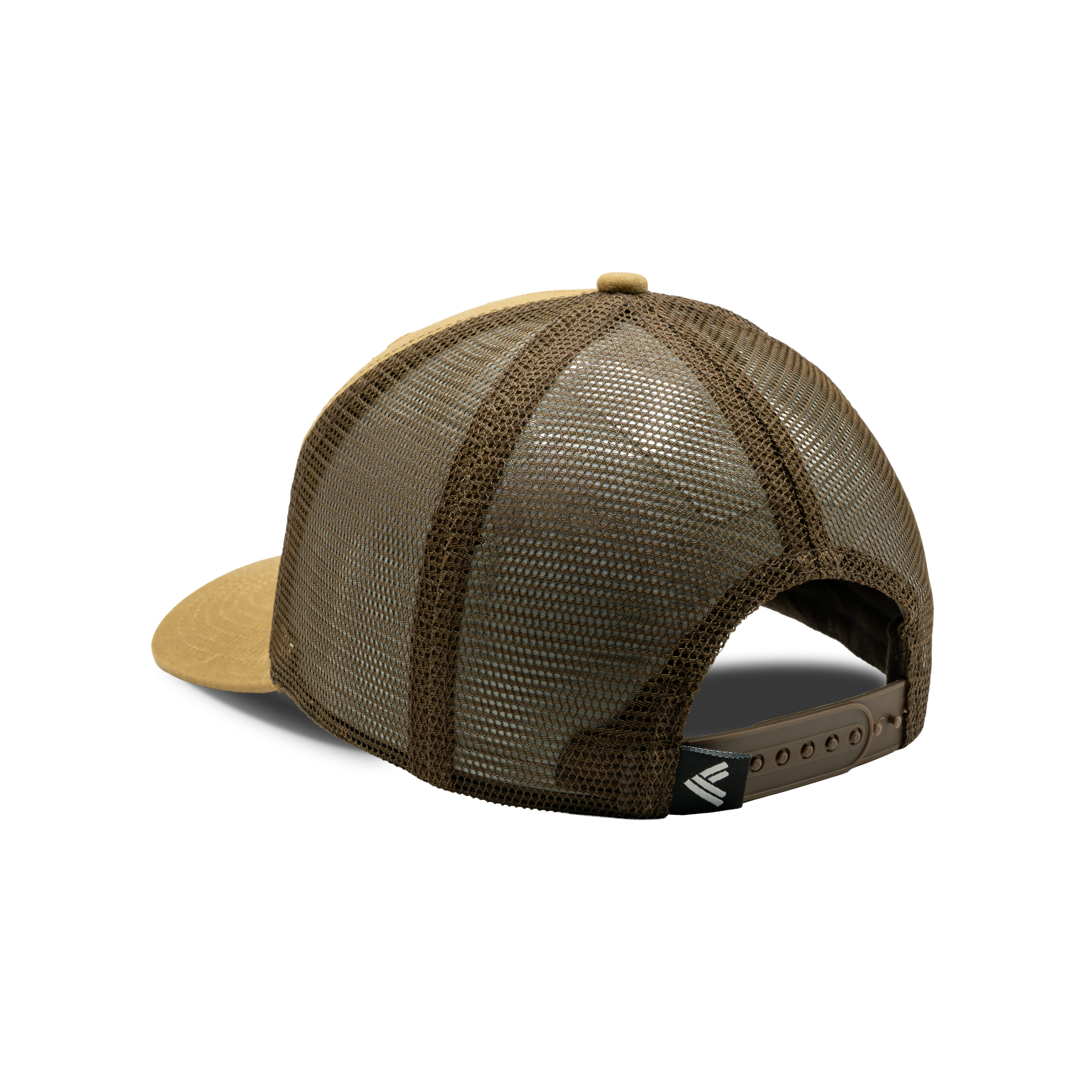 Waterfowl Co. Waxed Mesh Back Cap in Field Khaki, back view #field_khaki