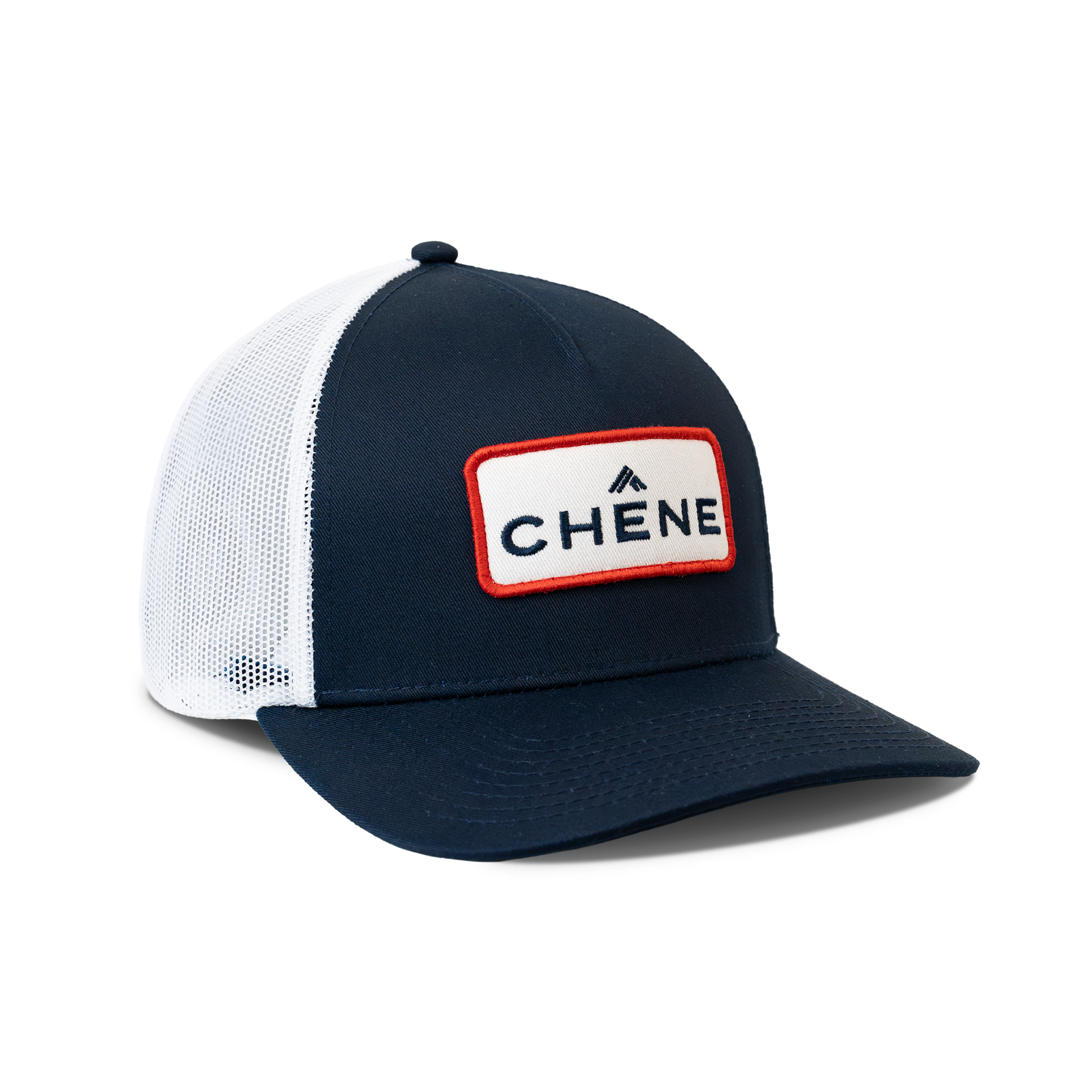 5-Panel Logo Patch Cap in Red / White / Blue, front view #red_/_white_/_blue