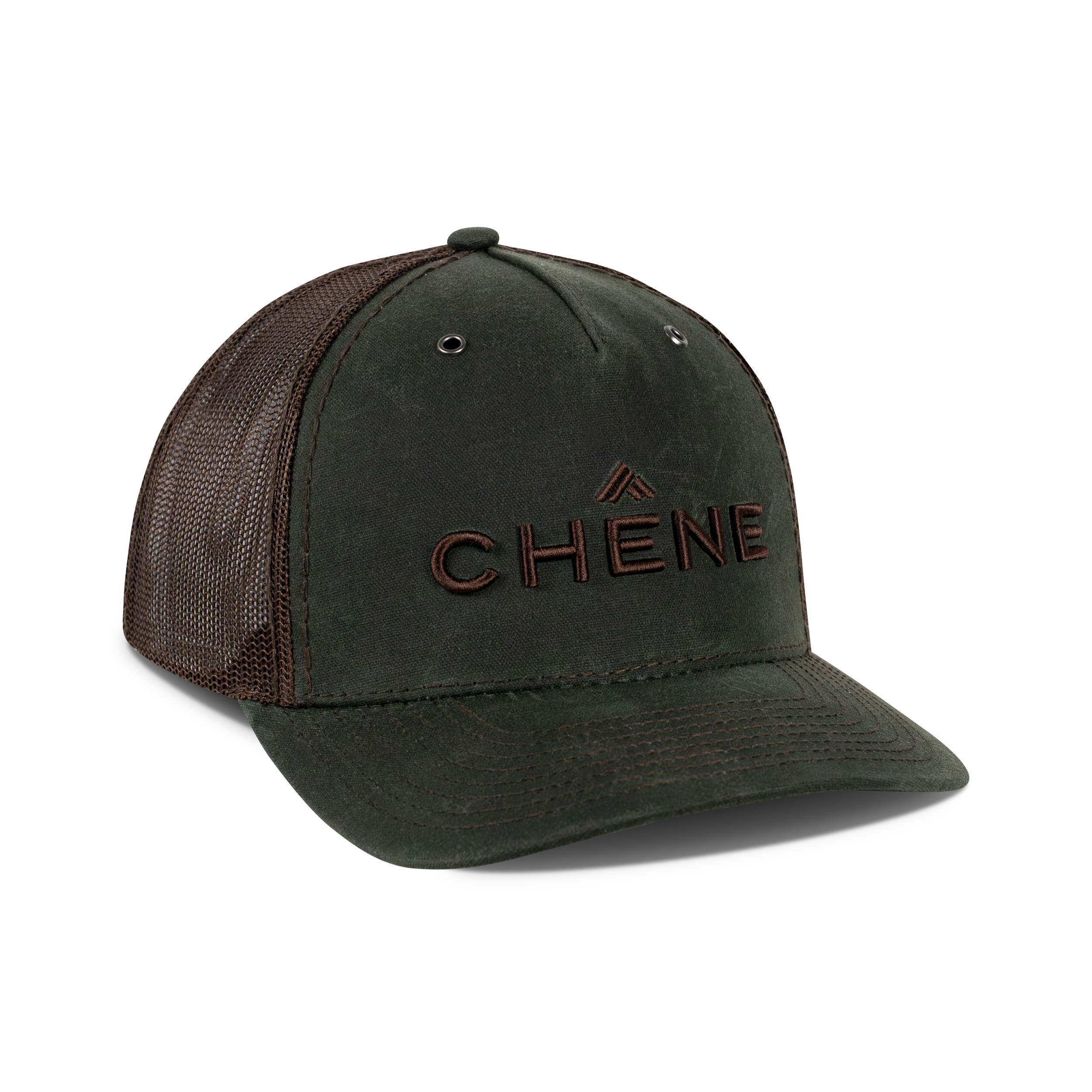 5-Panel Waxed Cotton Mesh Back Cap