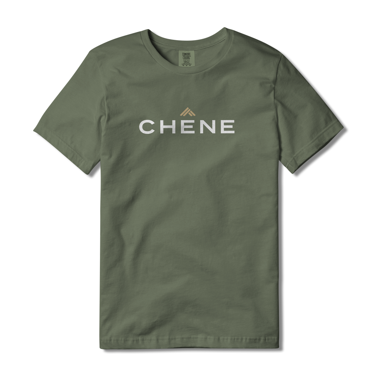 Logo Tee S/S in Moss, front view #moss