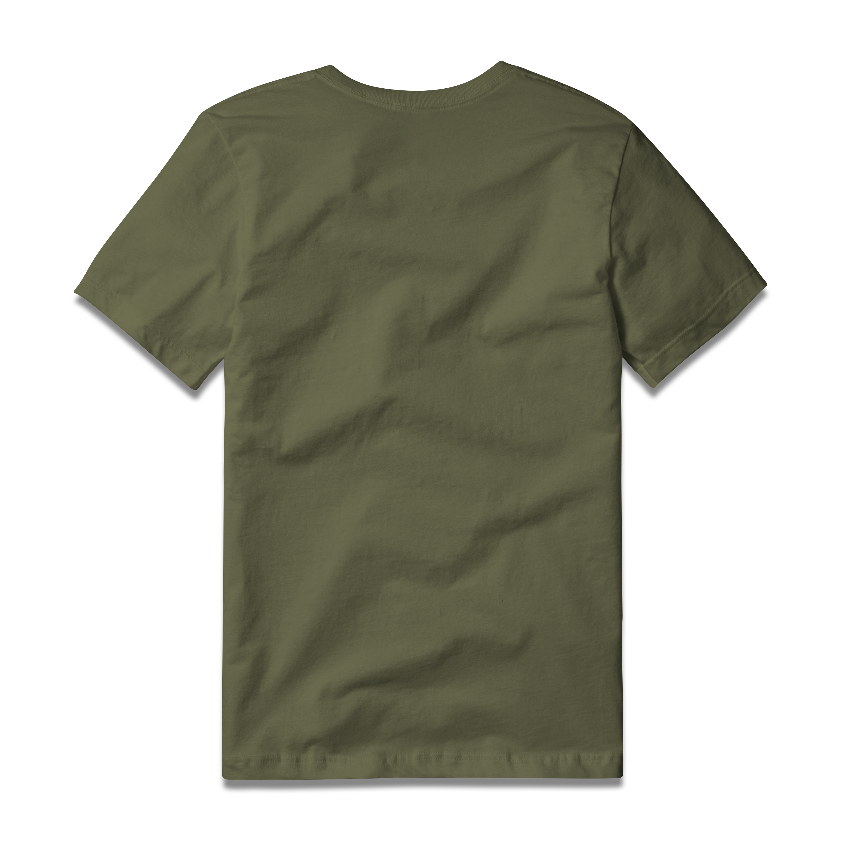 Mallard Curl Tee S/S in Olive, back view #olive