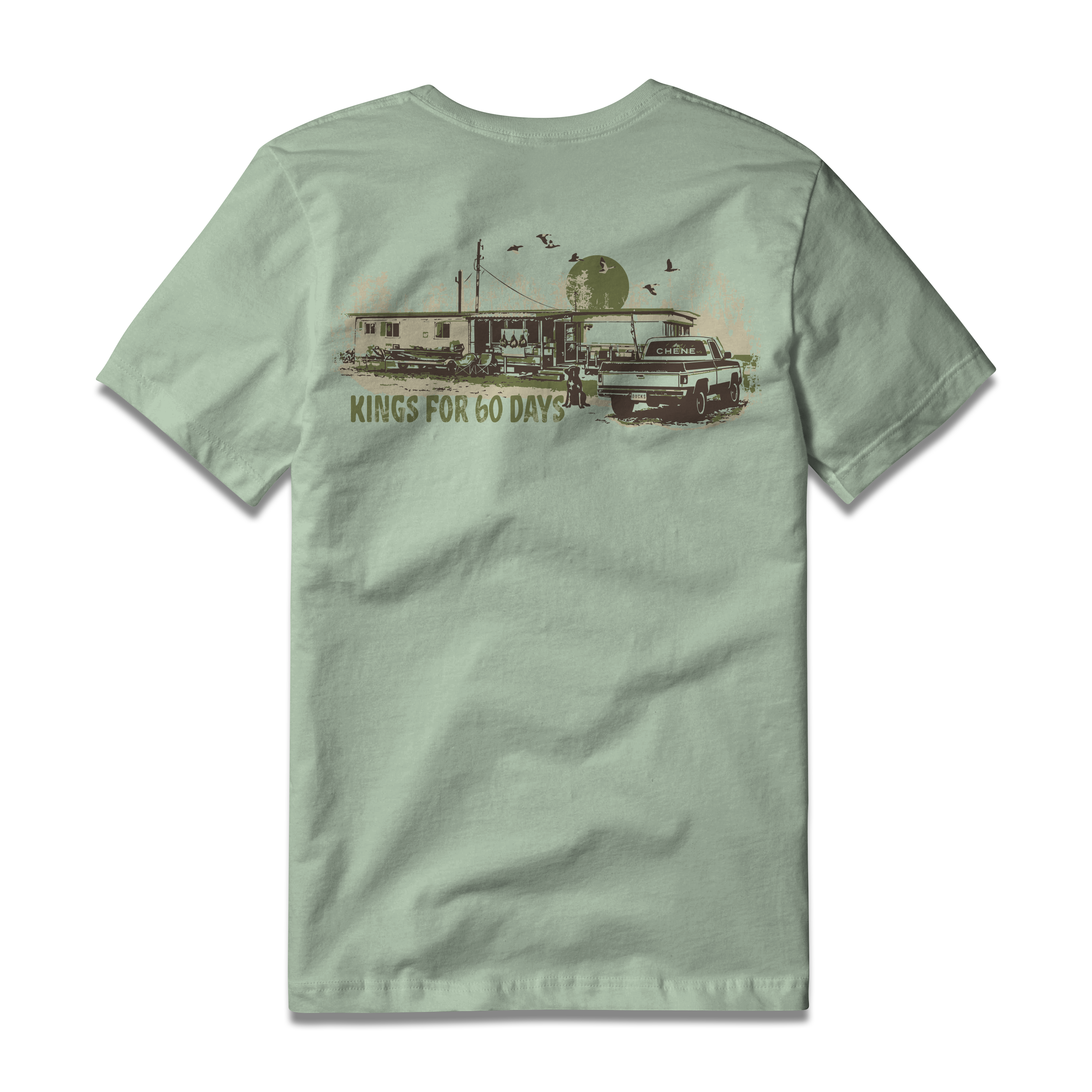 Kings For 60 Days Tee S/S in Bay, back view #bay