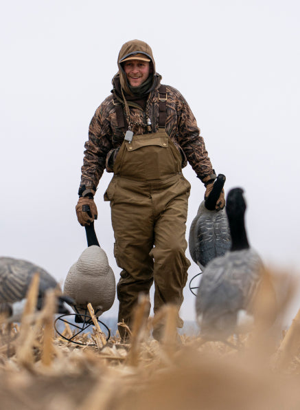 Dry field goose hunting in Chêne Gear